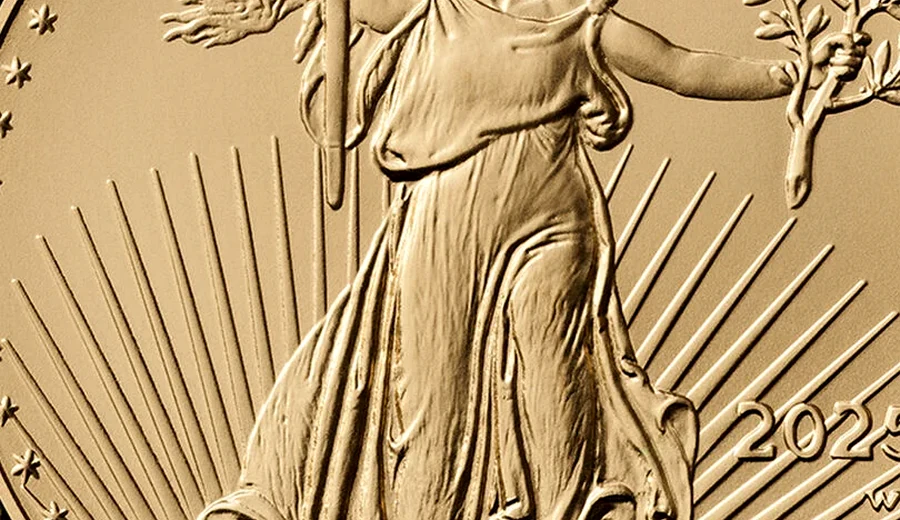 Gold American Eagle Lady Liberty obverse detail