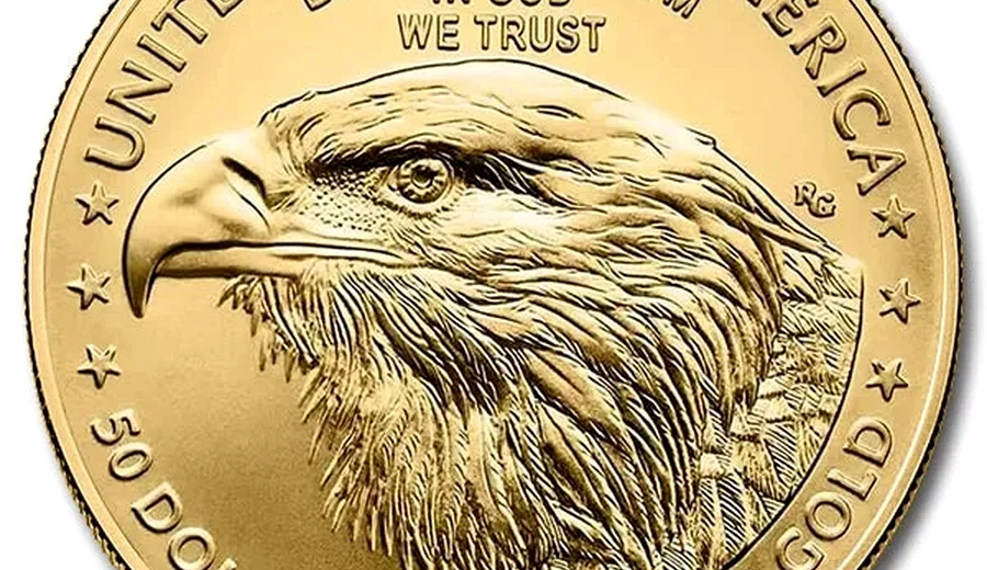 Gold American Eagle Type 2 eagle portrait reference