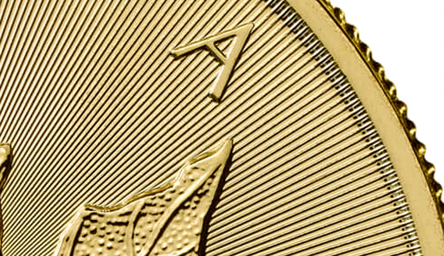 Gold Maple Leaf radial line security detail