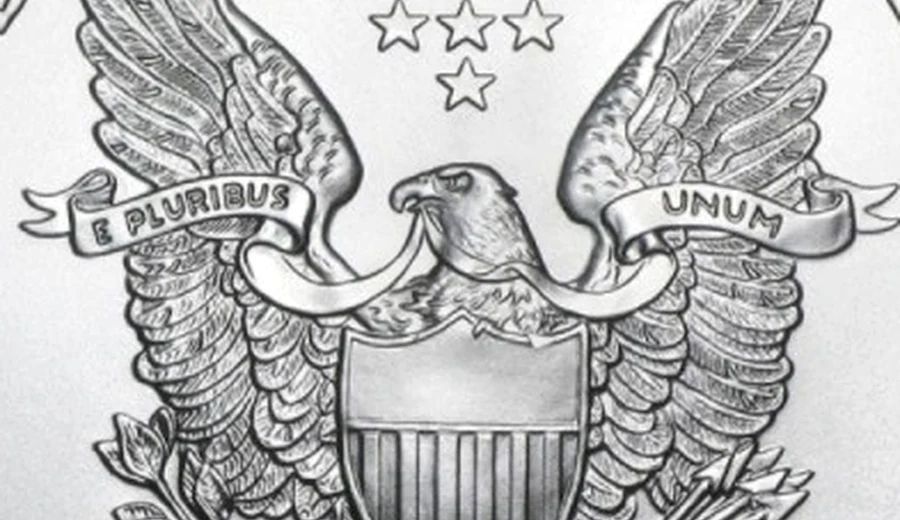 Heraldic eagle detail
