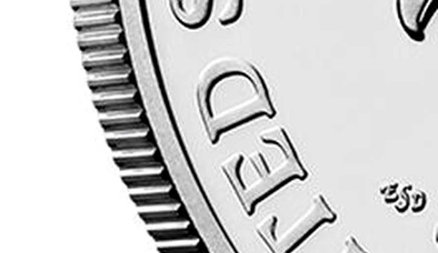 Silver American Eagle reeded edge