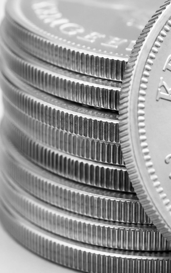 Silver Krugerrand reeded edge