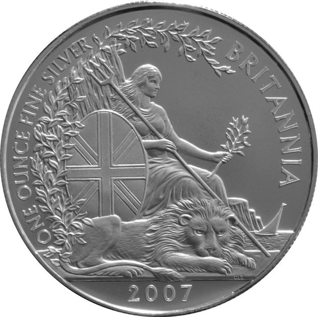 2007 1oz Silver Britannia Bullion Coin