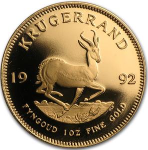 1992 1oz Gold Krugerrand Bullion Coin