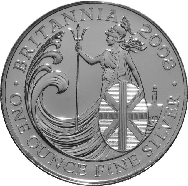 2008 1oz Silver Britannia Bullion Coin