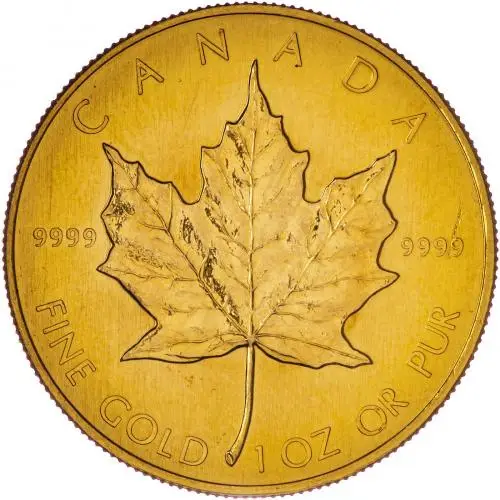 1987 1oz Gold Maple Leaf Bullion Coin