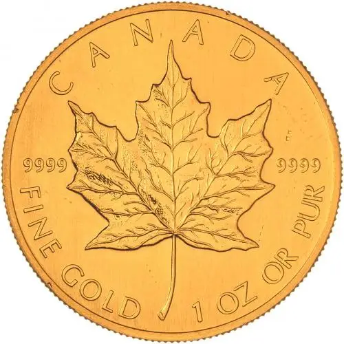 1991 1oz Gold Maple Leaf Bullion Coin