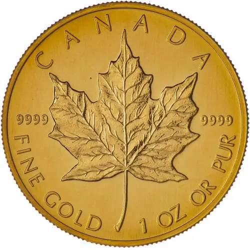 1993 1oz Gold Maple Leaf Bullion Coin