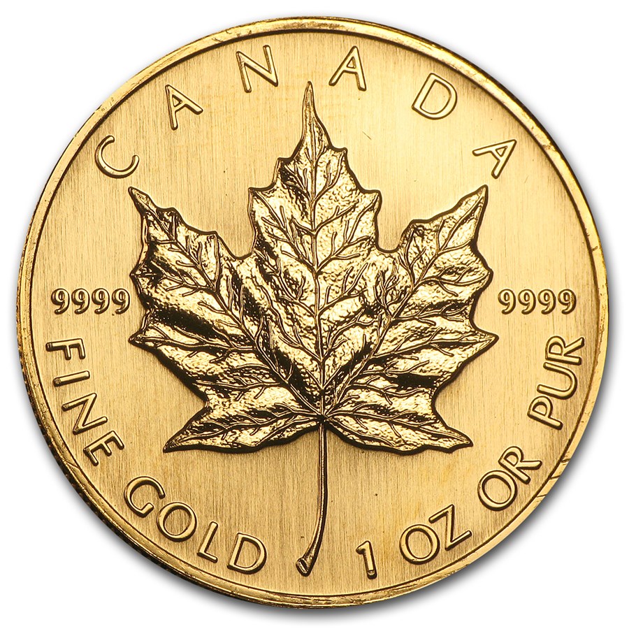1996 1oz Gold Maple Leaf Bullion Coin