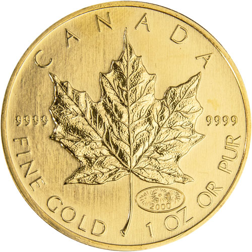 2000 1oz Gold Maple Leaf Bullion Coin