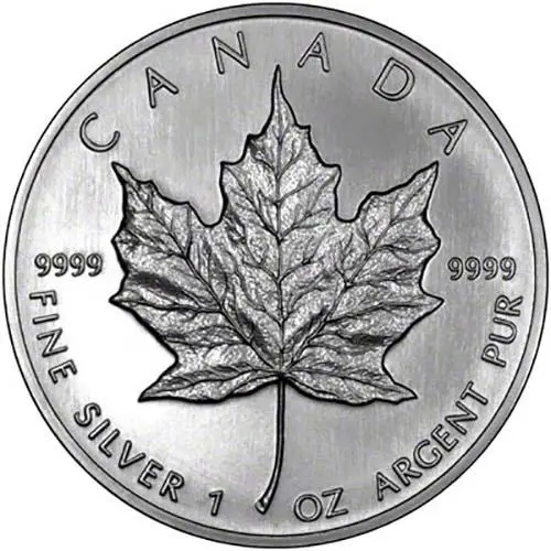 2002 1oz Silver Maple Leaf Bullion Coin