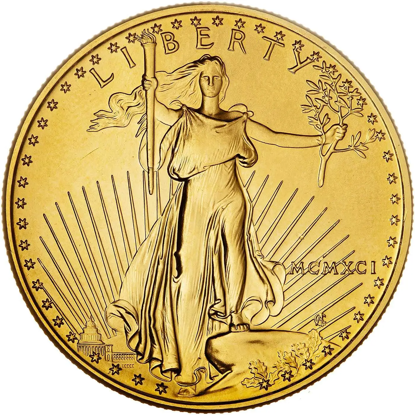 1991 1oz Gold American Eagle Bullion Coin