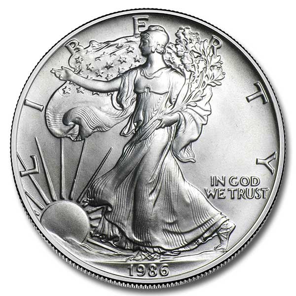 1986 1oz Silver American Eagle Bullion Coin