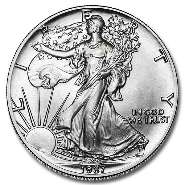 1987 1oz Silver American Eagle Bullion Coin