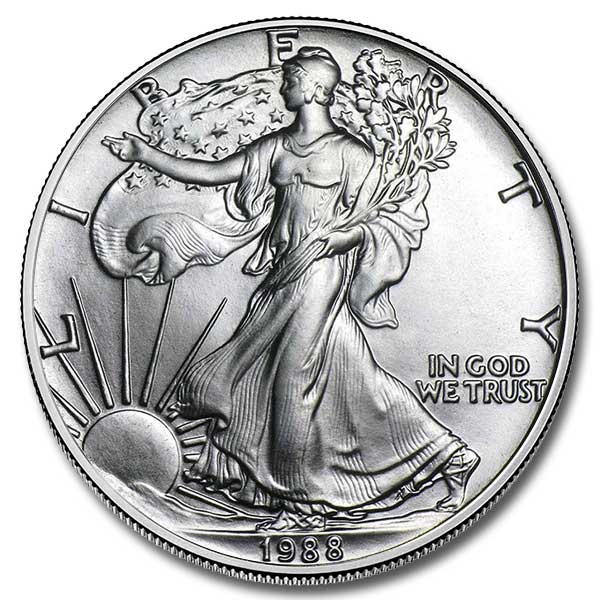 1988 1oz Silver American Eagle Bullion Coin