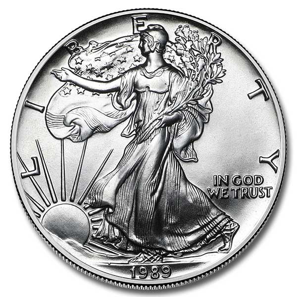 1989 1oz Silver American Eagle Bullion Coin