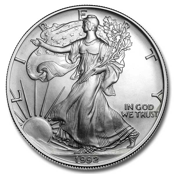 1992 1oz Silver American Eagle Bullion Coin