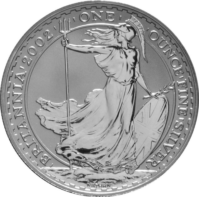 2002 1oz Silver Britannia Bullion Coin