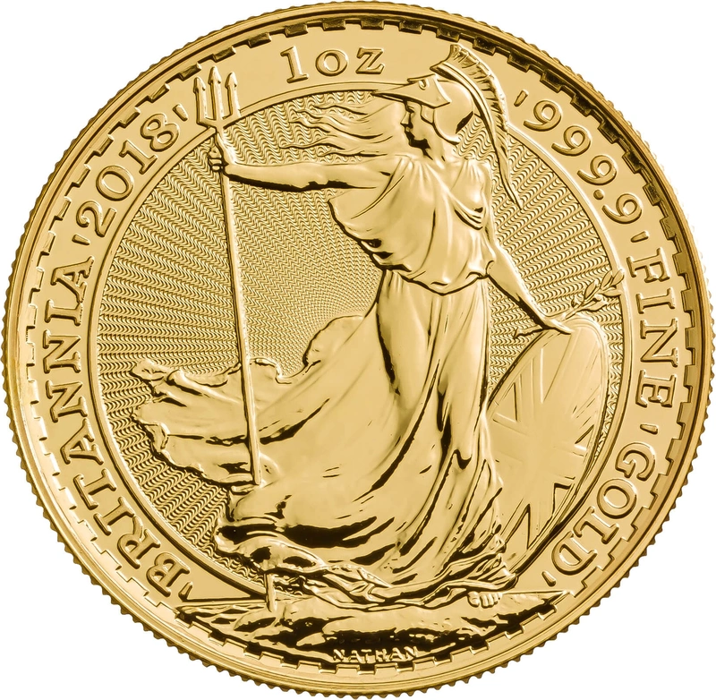 2018 1oz Gold Britannia Bullion Coin - 999.9 Fine Gold