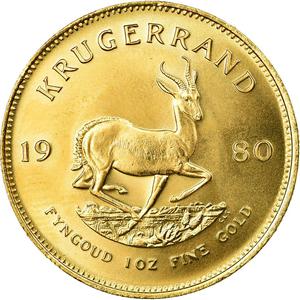 1980 1oz Gold Krugerrand Bullion Coin